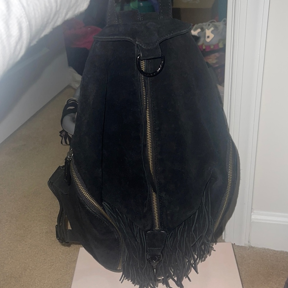 Rebecca minkoff suede fringe backpack